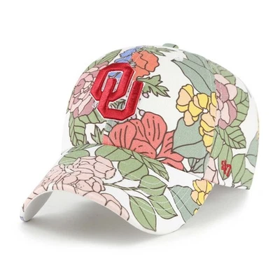 Oklahoma Sooners Women's '47 White Florentina Clean Up Adjustable Hat - Floral - Image 1 of 2