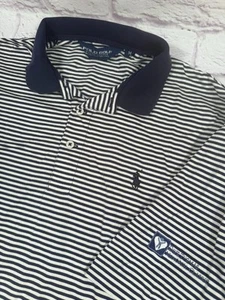 Ralph Lauren Polo Golf Herren Poloshirt mittelblau weiß gestreift Kurzarm - Bild 1 von 8