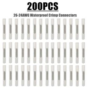 200PC Waterproof Heat Shrink Wire Butt Connector Insulated Splice Crimp Terminal - Picture 1 of 9