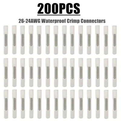 200PC Waterproof Heat Shrink Wire Butt Connector Insulated Splice Crimp Terminal - Image 1 of 4