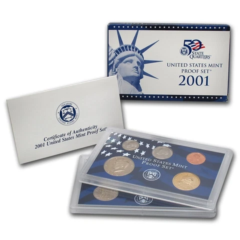 (1) 2001 S United States Proof Set in Original Box with COA Cover