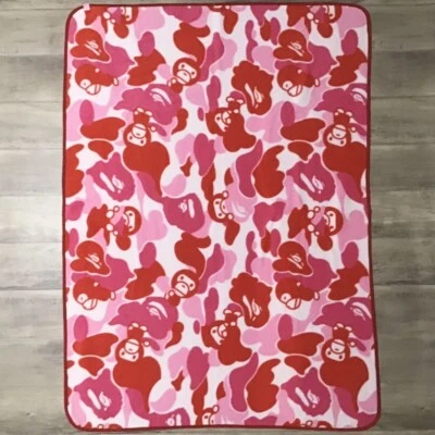 BAPE BIG fleece blanket MILO ABC camo pink A Bathing Ape - Image 1 of 4