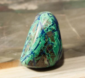 AZURITE CHRYSOCOLLA MALACHITE Cabochon Cab Morenci Arizona - Picture 1 of 4
