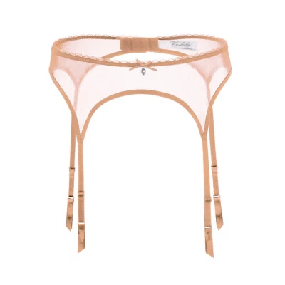 Lencería sexy transparente de encaje de malla para mujer 4 correas con tirantes talla grande Foto 1 de 4