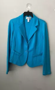Joseph Riibkoff Blazer Women’s size 10 Turquoise Button - Picture 1 of 8