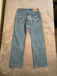 Levis 505 Mens Jeans Size 32x32 Levi Strauss & Co Regular Fit Blue 3624 - Picture 1 of 8