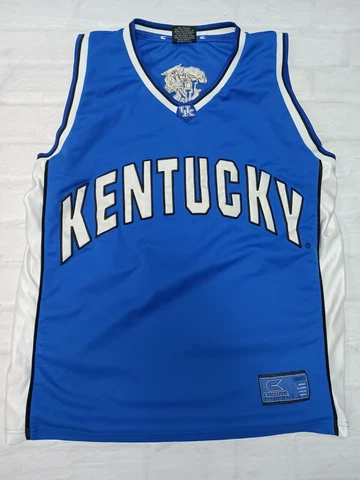 Colosseum Vintage NCAA Kentucky Wildcats Basketball Jersey in Blue Size XL Cover