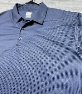 Callaway Opti-Dri Polo Shirt Mens XXL Blue Geometric All Over Print