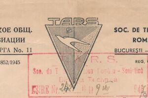 Romania Tarom TARS Soviet Airlines Aviation Historical Document