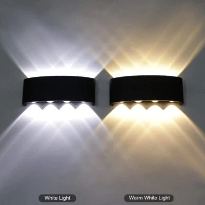 Modern LED Up Down Light Sconce Outdoor/Indoor Exterior Wall Lamp Waterproof 8W - Image 1 of 4