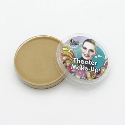 CRAZY COLOR Goldene THEATER SCHMINKE Halloween Karneval Fasching Silvester Farbe Make-Up 21g