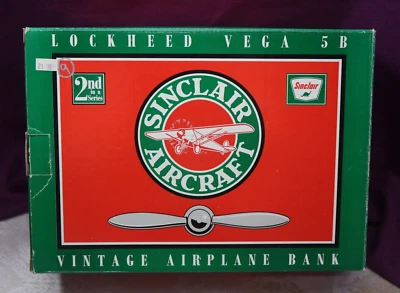 Vintage Sinclair Aircraft 1932 Lockheed Vega 5-B Bank NEW - Image 1 of 4
