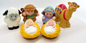 Fisher Price Little People Christmas Nativity Figure Lot  Mary Baby Sheep Camel - Picture 1 of 6