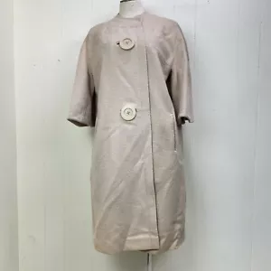 Vintage Youthcraft Cream Wool Tweed Fully Lined Large Button Coat - Picture 1 of 12