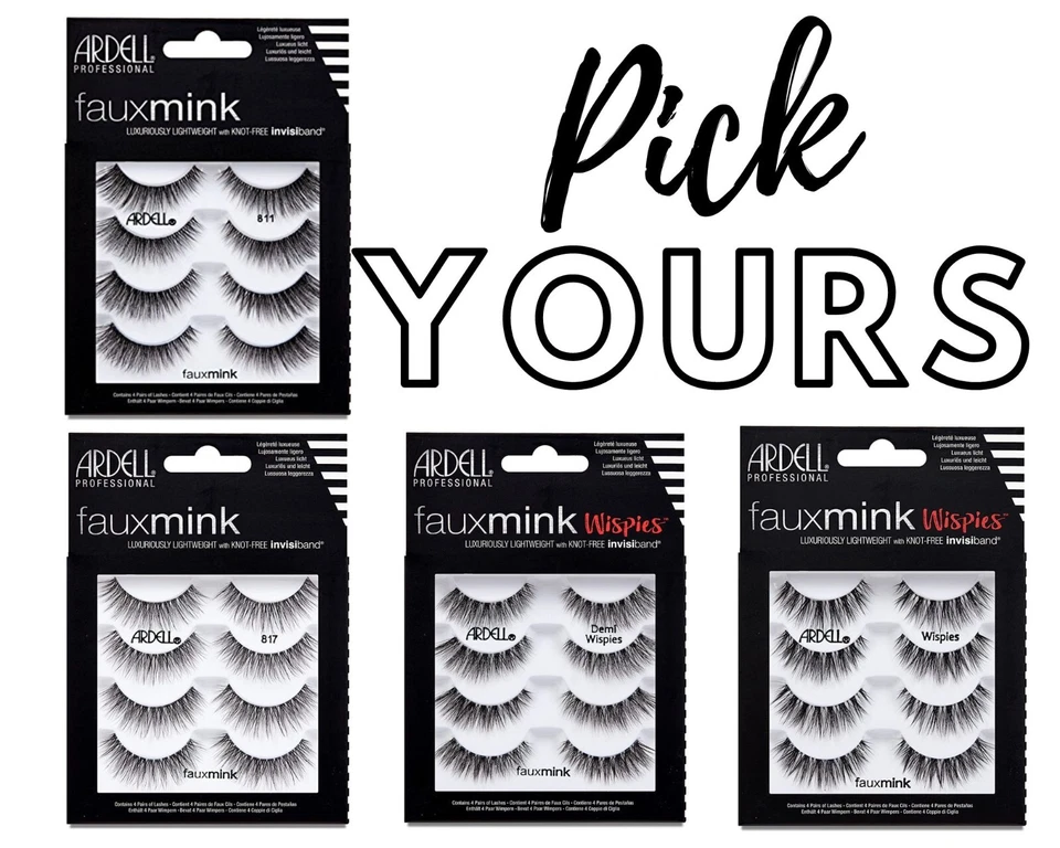 Ardell - 4 Pairs - Fauxmink Eye Lashes - 811/817/Demi Wispies/Wispies-Pick Yours - Image 1 of 1