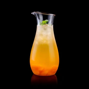 Acrylic Transparent Juice Bottle Water Jug Wine Beverage Container Kettle Carafe - Picture 1 of 8