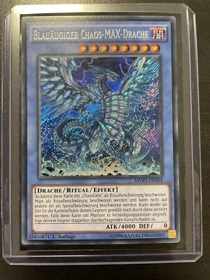 Yu-Gi-Oh! Blauäugiger Chaos-Max-Drache MVP1 Secret Rare Near Mint 1. Auflage  - Bild 1 von 4