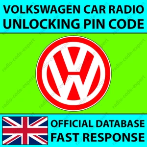 VOLKSWAGEN RADIO PIN CODE DECODE RCD 200 215 300 310 500 510 RNS 300 310 315 510 - Picture 1 of 4