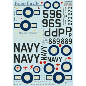 Print Scale 48-058 Decal for airplane 1:48 Fairey Firefly Waterslide decals - Picture 1 of 24
