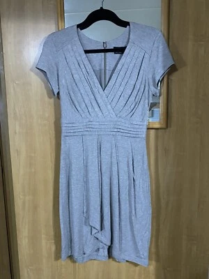 Vestido envolvente sintético gris manga corta Max and Cleo para mujer talla 4 Foto 1 de 4