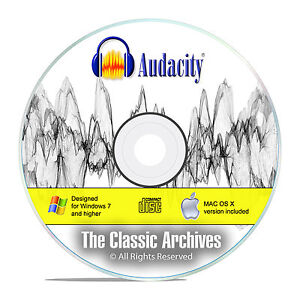 Audacity, Professional Studio Audio Recording, MP3 Music Editing Software CD F16