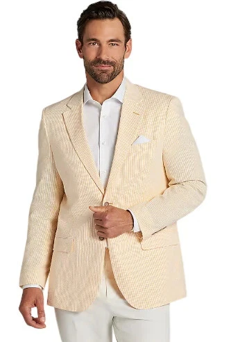 Blazer Abrigo Deportivo Nautica Para Hombre Calce Moderno 42 L Amarillo Rayas Elástico Foto 1 de 1