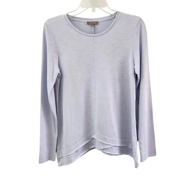 Anthropologie Lilla P Lavender Purple Long Sleeves Cotton Modal Top Size S - Image 1 of 4