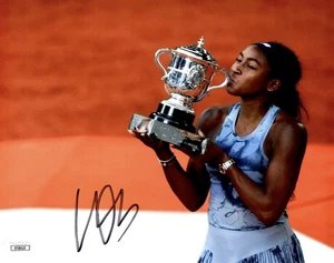Coco Guaff Signed 8x10 Photo Autographed French Open JSA COA - Picture 1 of 3