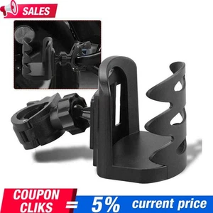 Adjustable Motorcycle Handlebar Drink Cup Holder Mount Water Bottle For ATV Bike - Picture 1 of 9