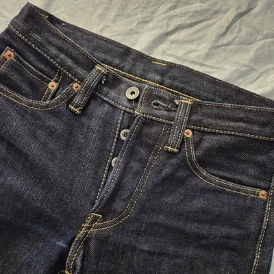 Pantalones de mezclilla rectos Iron Heart 21 oz talla 28x36 Japón botón mosca raros Foto 1 de 4
