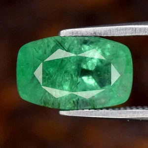 💎 2,25ct 9,7x6mm Kissen Natürlicher Grüner Smaragd - Unbeheizt, Kolumbien Edelstein - Bild 1 von 4