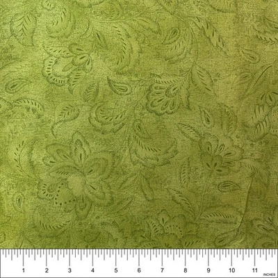 Dogwood Trail National Quilt Museum Green FloralFabric Quilt, Sew | 34"x44" - Image 1 of 2