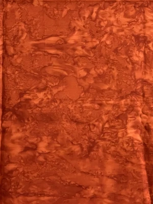 Burnt Orange Tie Dye Fabric 23 Inches x 44 Inches Cotton - Image 1 of 4