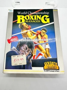 World Championship Boxing Manager (Amiga, Goliath 1990) Big Box – Disk + Manual - Picture 1 of 5