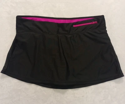 Roupa de banho Zero x Posur saia curta biquíni parte inferior feminina tamanho 10 preta - Imagem 1 de 4