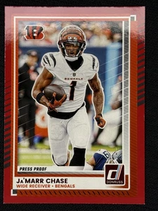 2025 Jamarr Chase Panini Donruss New Red Parallel Press Proof  Bengals  - Picture 1 of 2