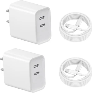 iPhone Charger 17/16/15 - Fast USB-C Charging with 2 Pack Cable - Picture 1 of 7