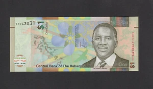 Billete Z de repuesto P77r de $1 dólar de Bahamas (2017) - UNC - Imagen 1 de 2