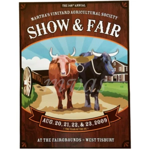 2009 MARTHA'S VINEYARD AGRICULTURAL SOCIETY FAIR EVENT POSTER - 148th - ORIGINAL - Picture 1 of 1