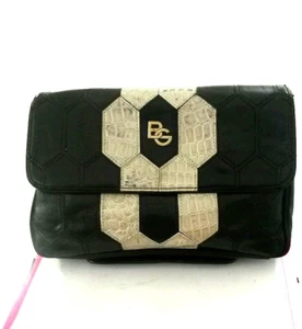 BCBGeneration Women Large Black And Grey Leather Clutch Pocket Book. - Picture 1 of 6