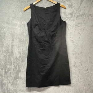 Black Sheath XS Dress Lined Linen Blend Career Zip Work Banana Republic - Picture 1 of 12