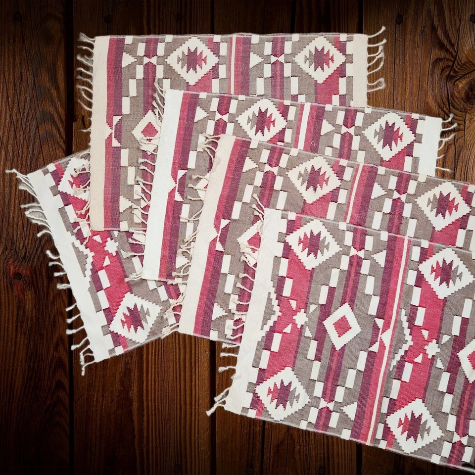 NEW Jorge Santos Vintage Handwoven 5 Placemats  Southwestern Design Guatemala  - Image 1 of 4