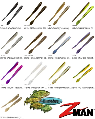 Z-MAN TRICK SHOTZ 3.5 Inch NED Drop Shot Minnow (TS35) Any 13 ElazTech Colors - Image 1 of 4