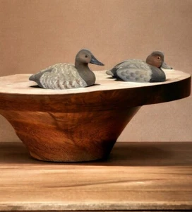 Vintage 1984 Canvasback Hen Duck signiert Wildlife Craft-Tex & Red Head Drake - Bild 1 von 12