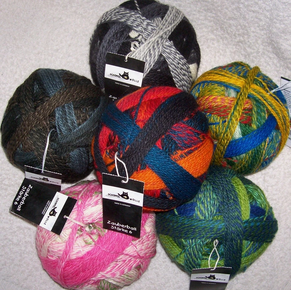 (149€/kg) 150 gr ZAUBERBALL Stärke 6 Sockenwolle von Schoppel mit Farbverlauf