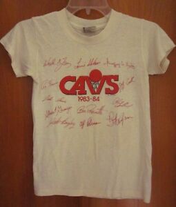 CLEVELAND CAVALIERS youth lrg tee CAVS basketball 1983 T shirt NBA World B. Free