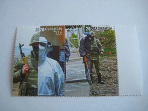 2020 Azerbaijan Stamp on Saluting Military & Medical Workers to fight pandemic - Picture 1 of 4