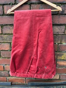 Corduroy 100% Cotton Cord Corduroy Trouser - Brick Red S 38" 40" 42" - Picture 1 of 4