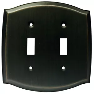 Oil Rubbed Bronze Double Toggle Switch Wall Plate - Picture 1 of 1