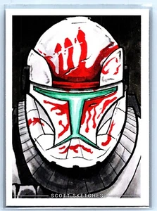 Clone Trooper Sev Sketch Card - Scott Sketches Trading Card Print Fan Art - Picture 1 of 3
